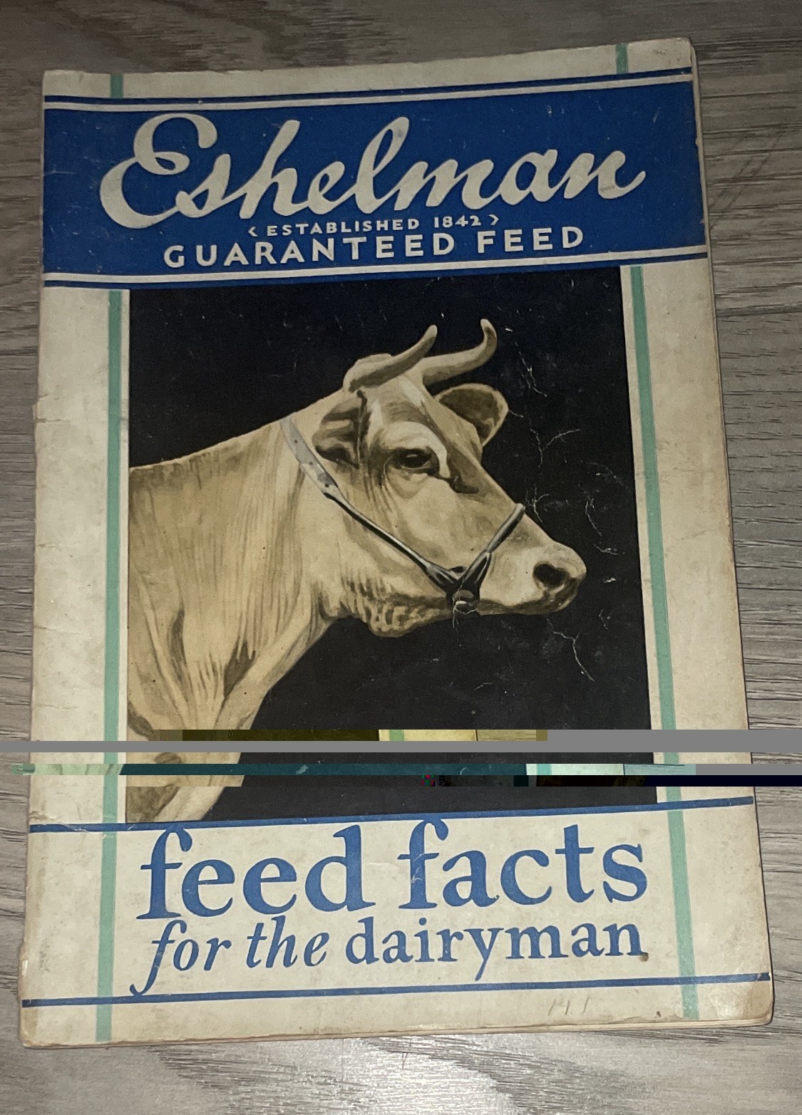 1937 Eshelman Feed Facts for the Dairyman Dairy Cattle Advertising Lancaster PA