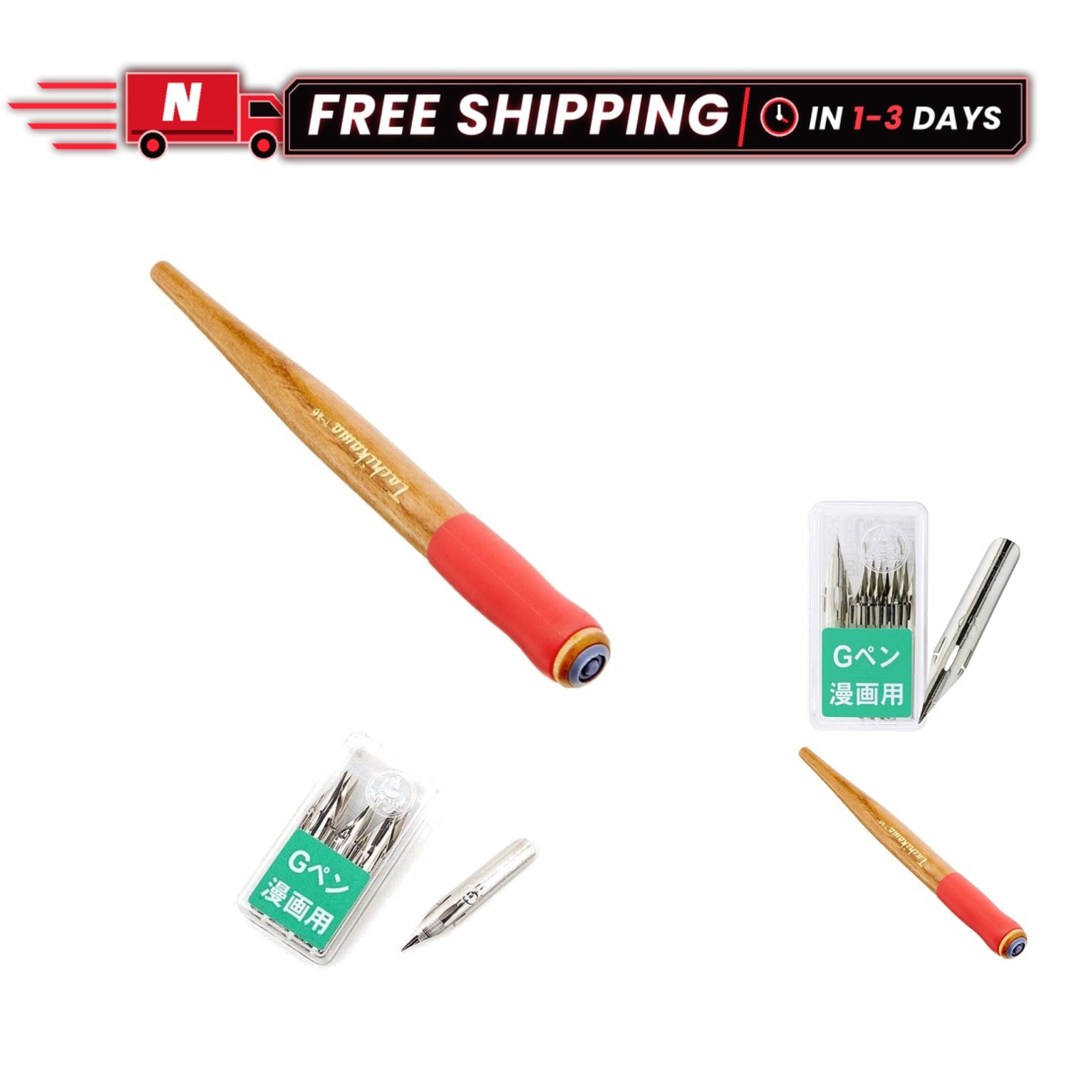 Elegant Round Nib Holder with Ergonomic Design - Enhance Your Artistic Skills