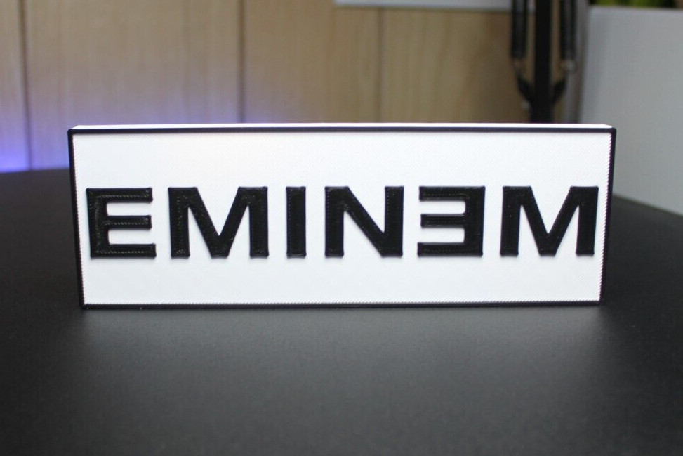Eminem 3D printed Logo Sign Wall Desk Shelf Art