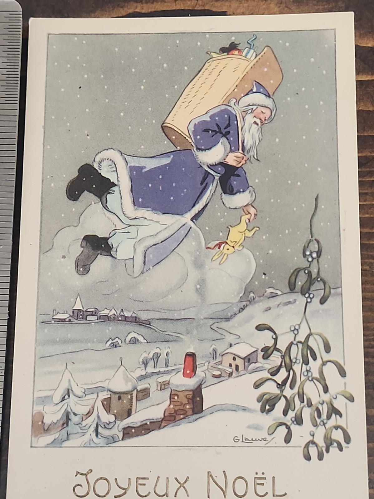 🔥  Antique Santa Postcard Joyeux Noel French Christmas VTG New, Early 1900s New