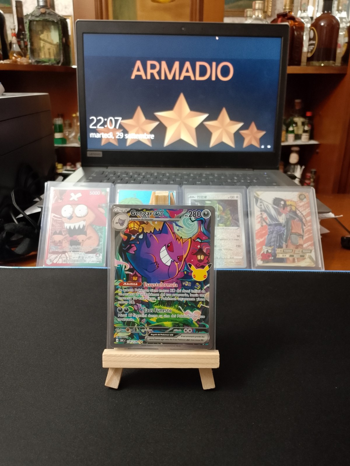 Pokemon Gengar ex Ghirigori 154/128 Italian Full Art Foil Holographic 280 HP