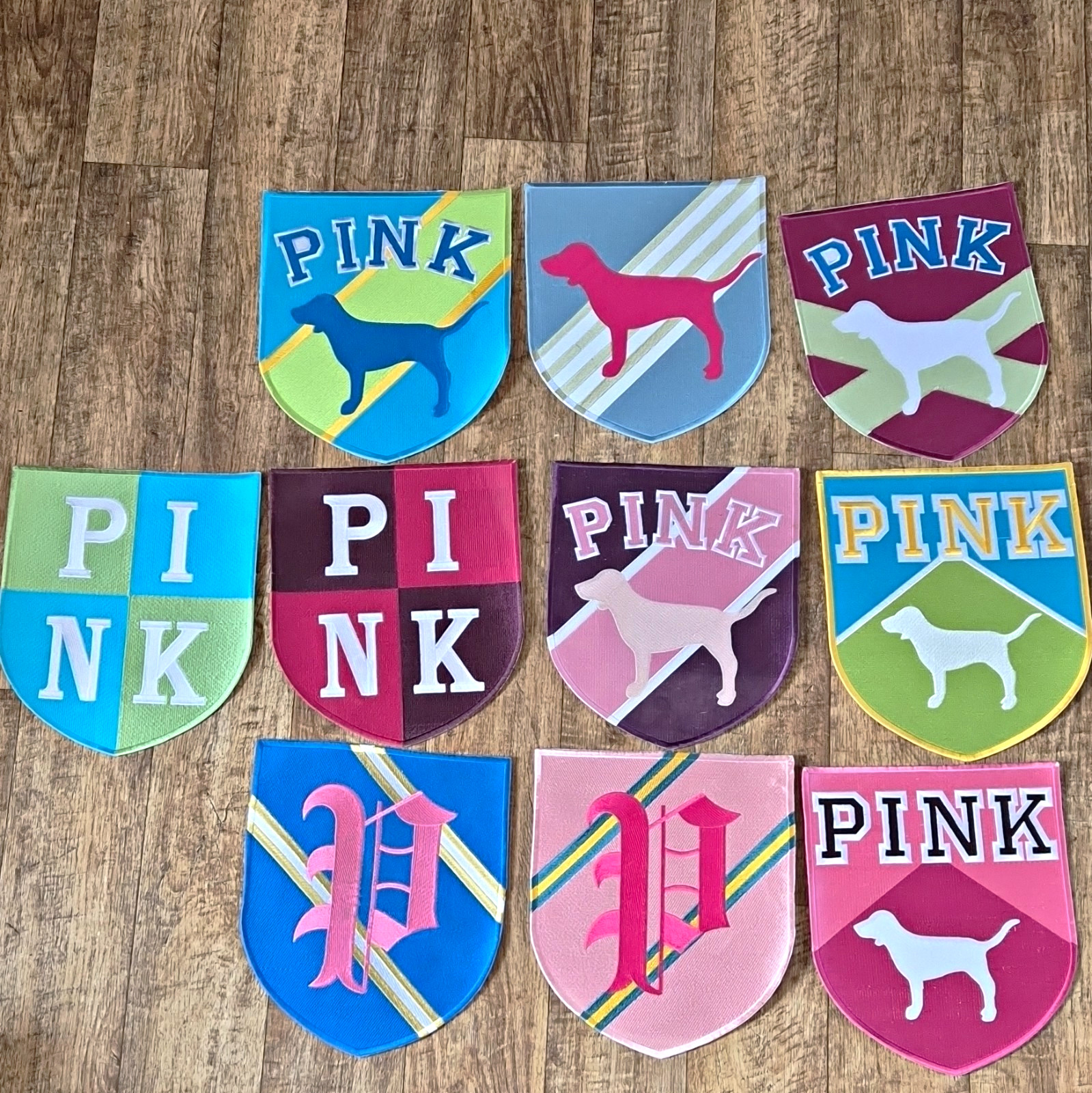 Vintage Victoria's Secret PINK shield crest display patch