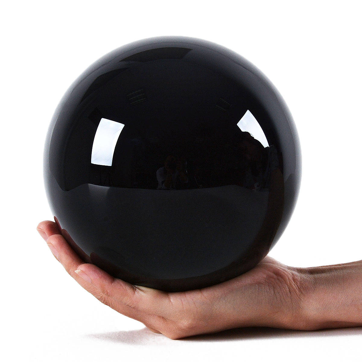 LONGWIN 150MM Clear Crystal Ball Divination Glass Sphere Photo Prop Free Stand