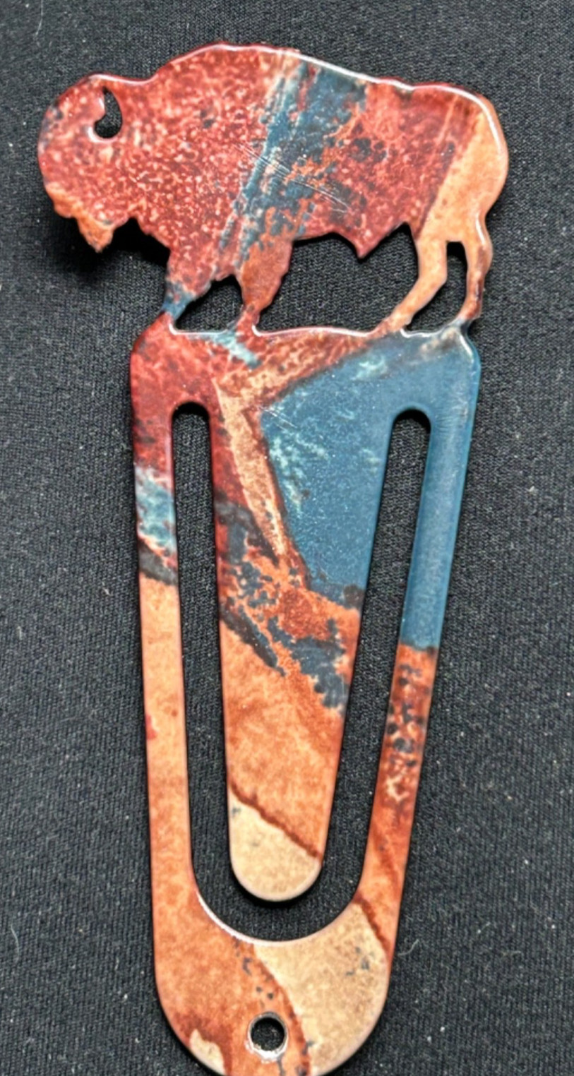 Vintage American Buffalo Bison Kansas Oklahoma Wyoming Bookmark
