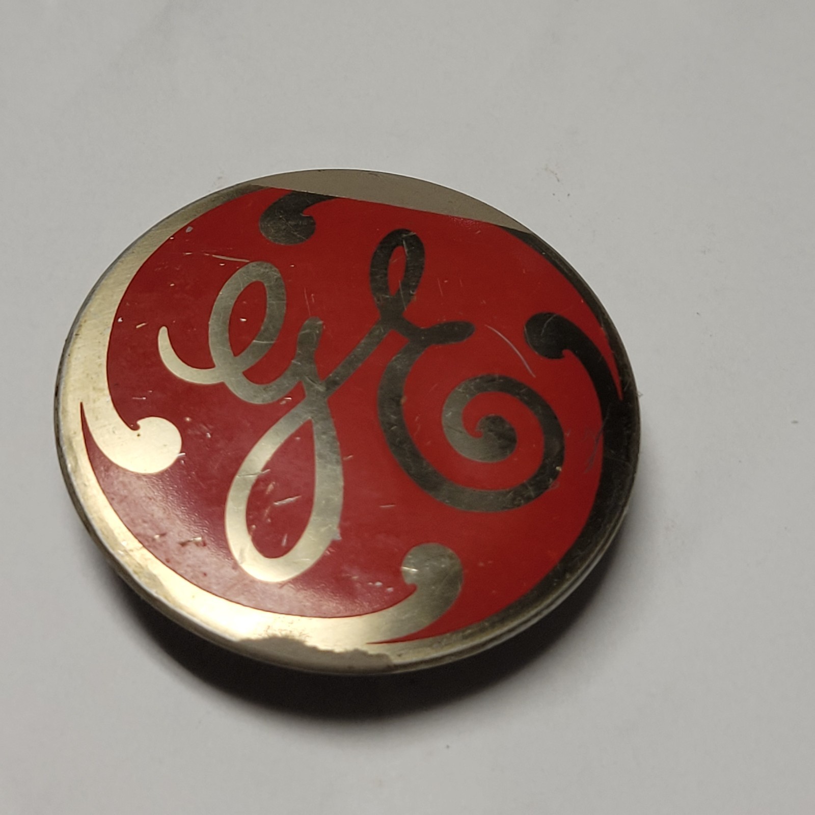 Vintage 1950\'s General Electric Fan GE badge emblem industrial logo part cap 1\