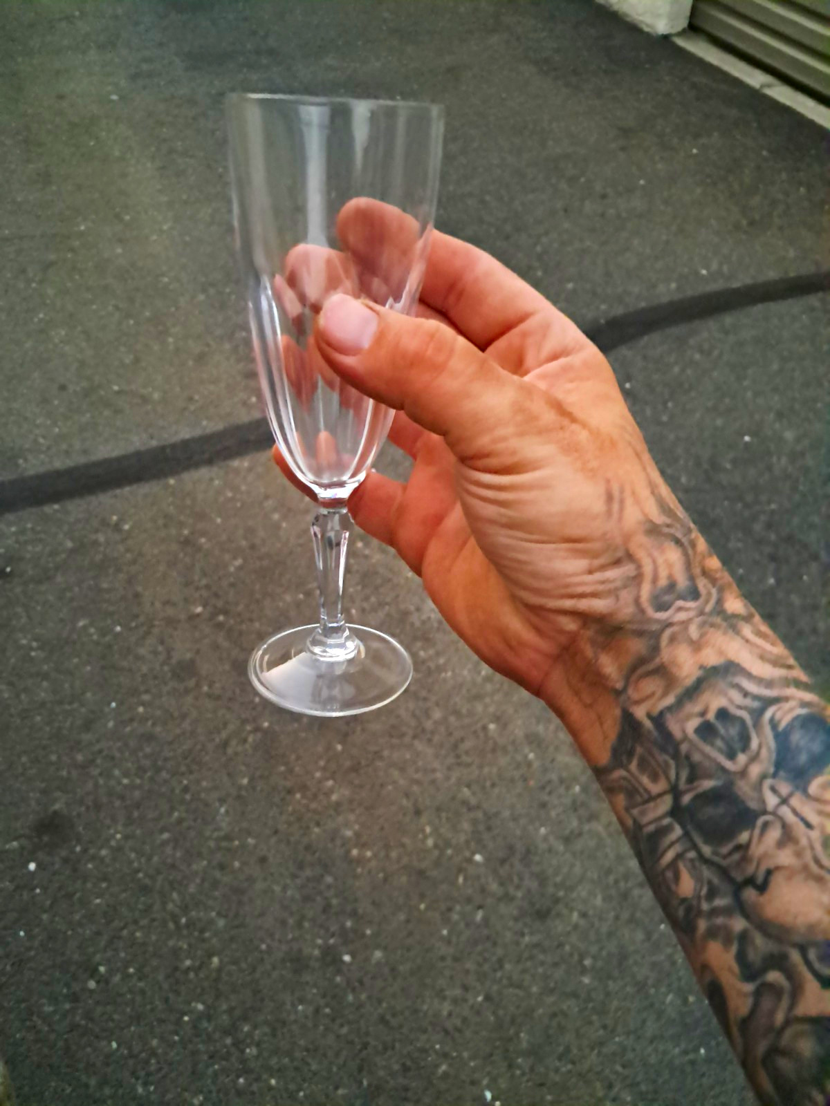 (Set of 3) Clear Glass Stemmed Champagne Flute Wine Glasses