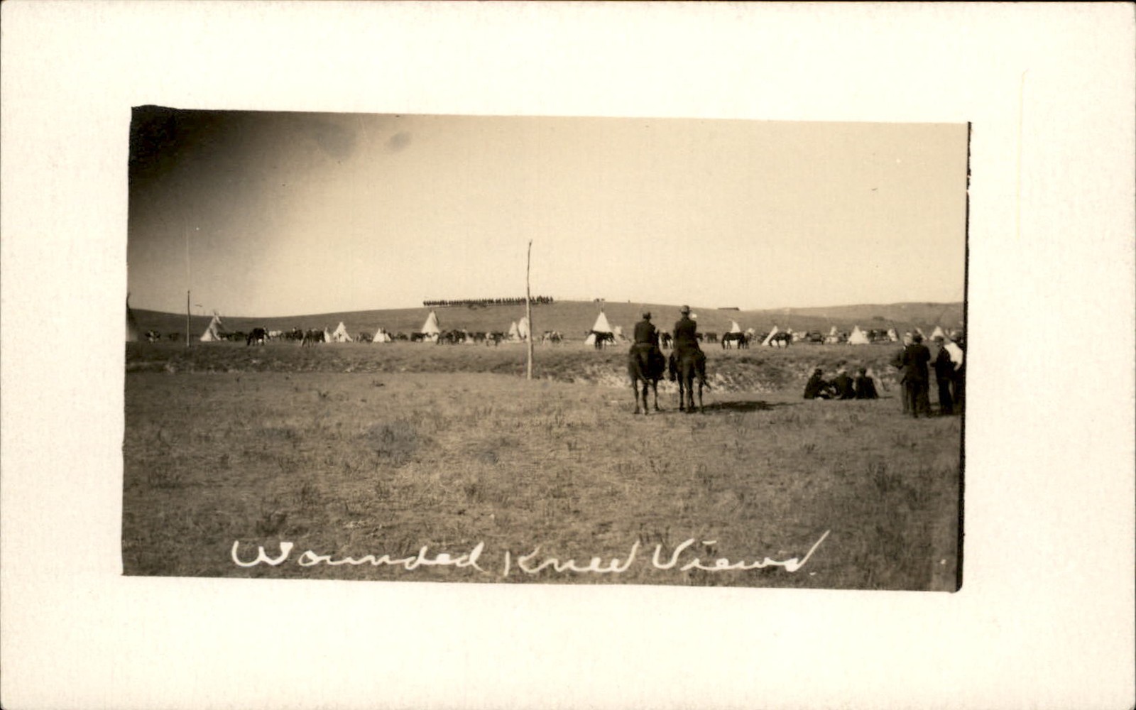 Wounded Knee Village LAKOTA c1900s-10s Real Photo Postcard bhn