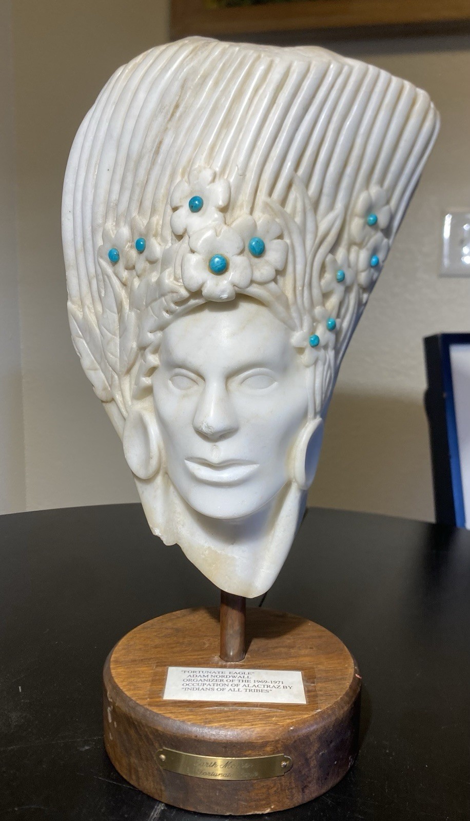 Adam Fortunate Eagle Nordwall Sculpture Titled Earth Mother Alcatraz Occupation