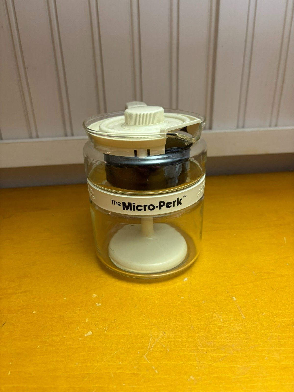 Vintage Gemco The Micro-Perk Microwave Coffee Pot, 2 Cup, White - Made In USA