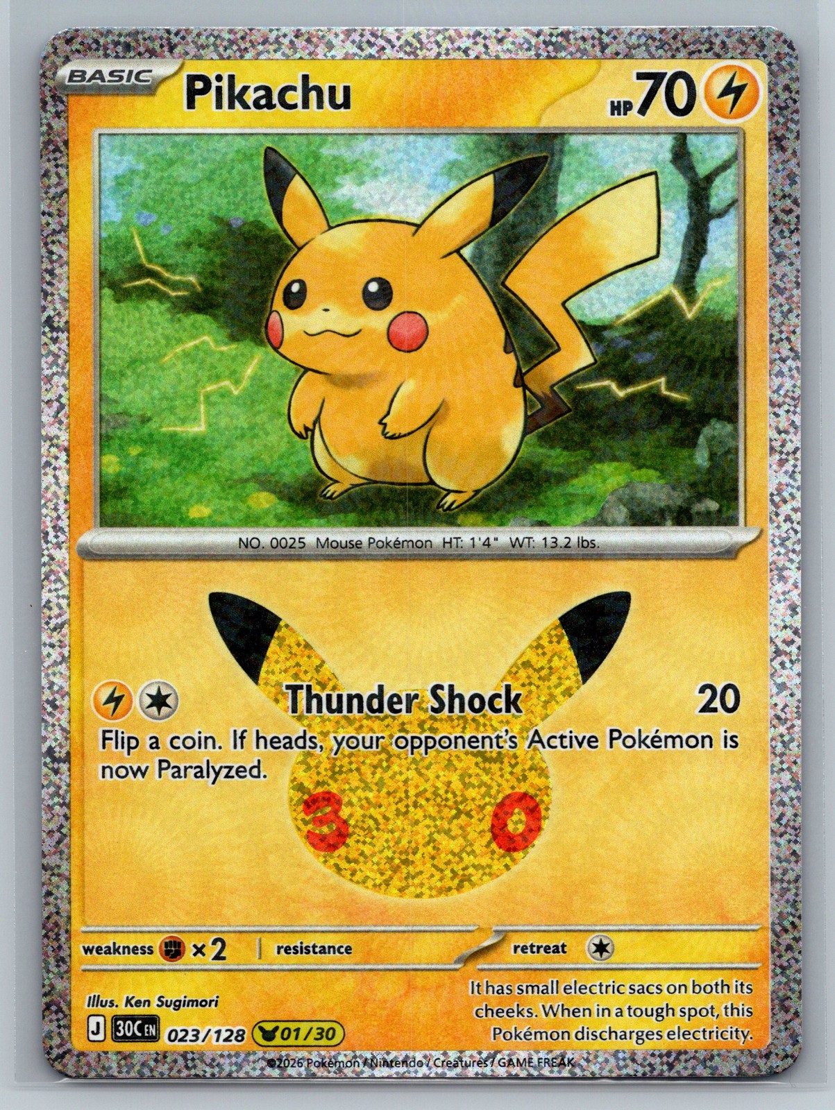 ME: 30th Celebration #023/128 Pikachu