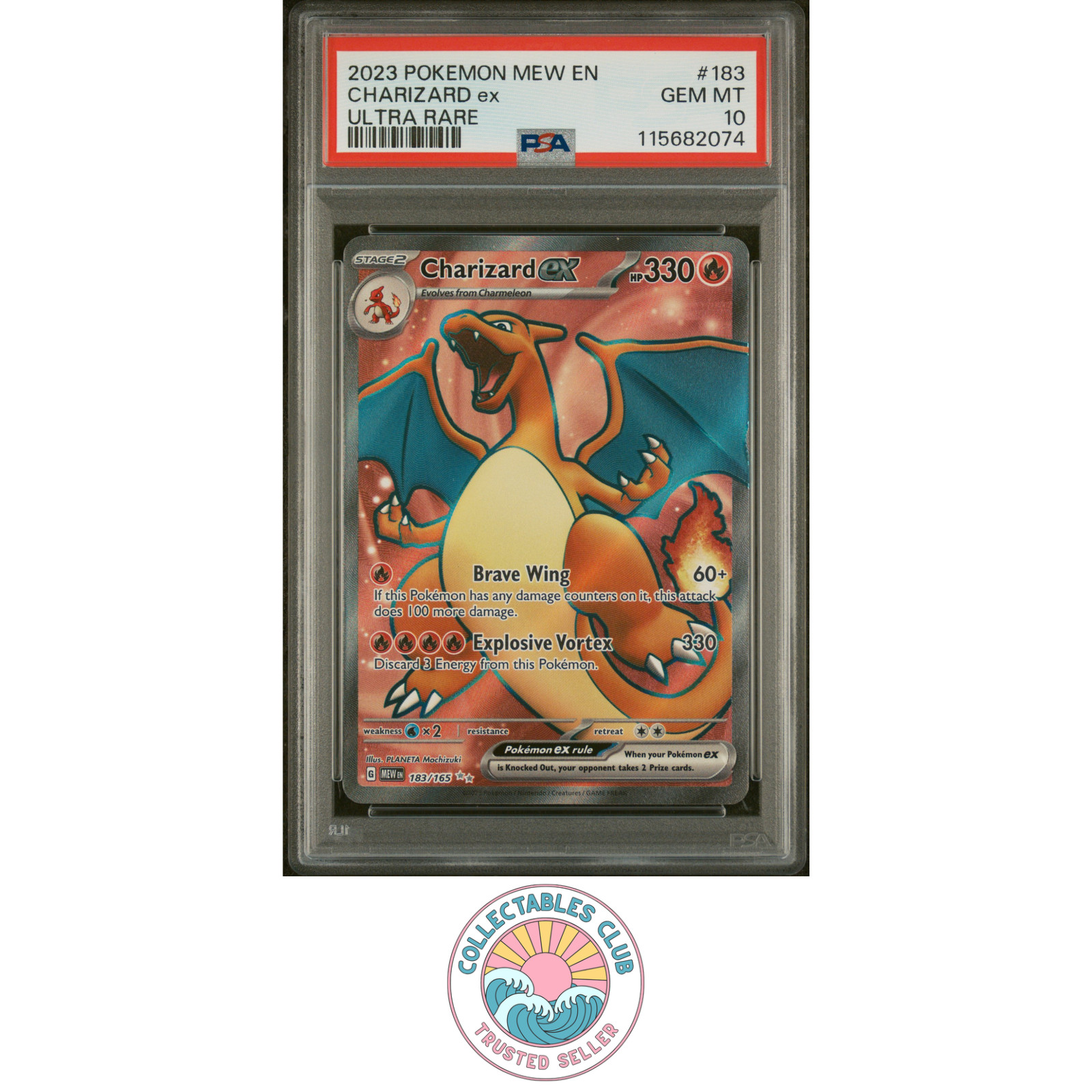 PSA 10 CHARIZARD EX 2023 POKEMON MEW EN-151 ULTRA RARE #183