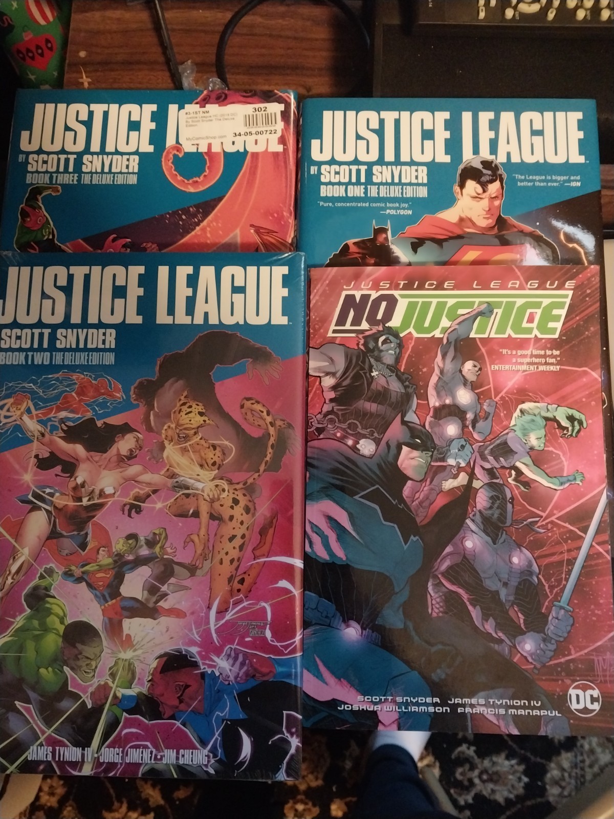 Justice League by Scott Snyder Deluxe Vol 1 2 3 HC Set + No Justice prequel 