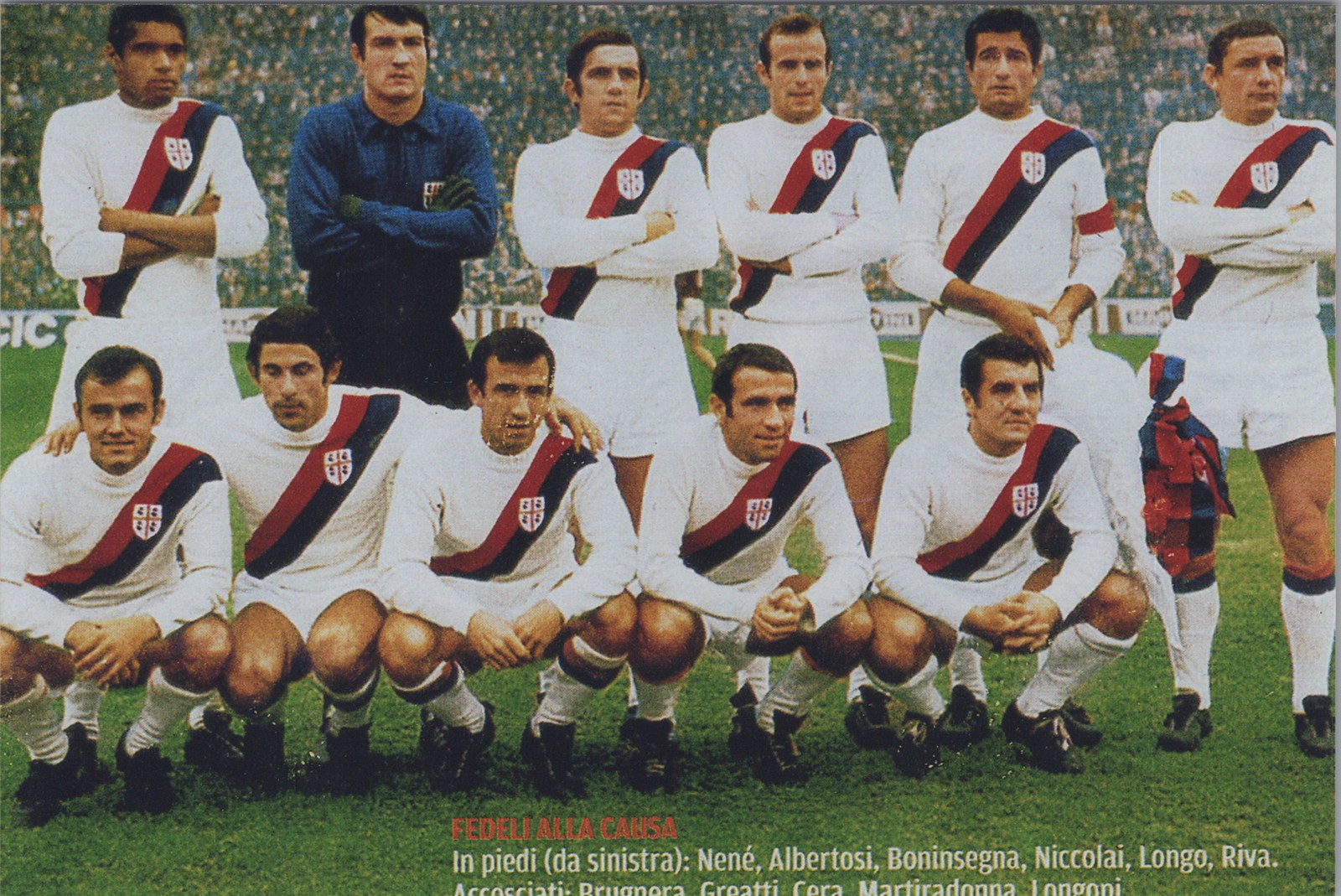 Cagliari Calcio 1969-70 Scudetto Team Riva Soccer Photo Reproduction Print