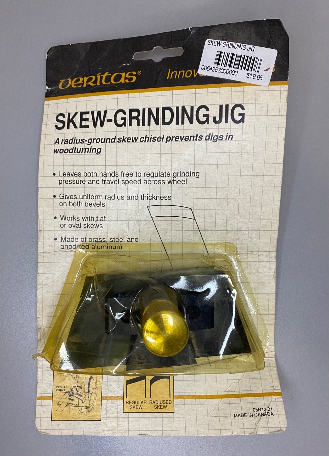 Vintage Veritas Skew-Grinding Jig 05N13.01 Woodturning Sharpener New Old Stock