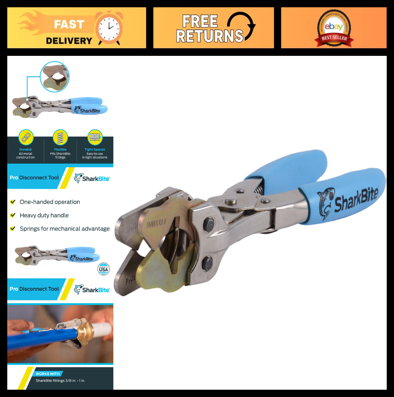 Pro Push to Connect Disconnect Tool for 3/8\