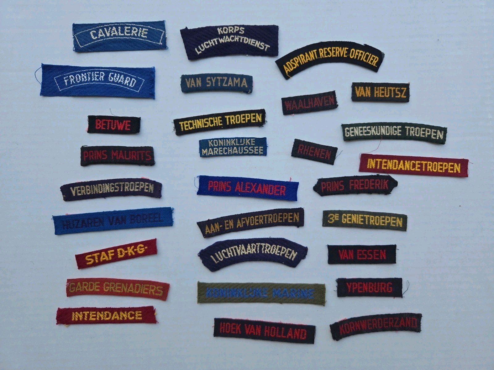 Dutch Netherlands Army Cloth Title Lot Of 29