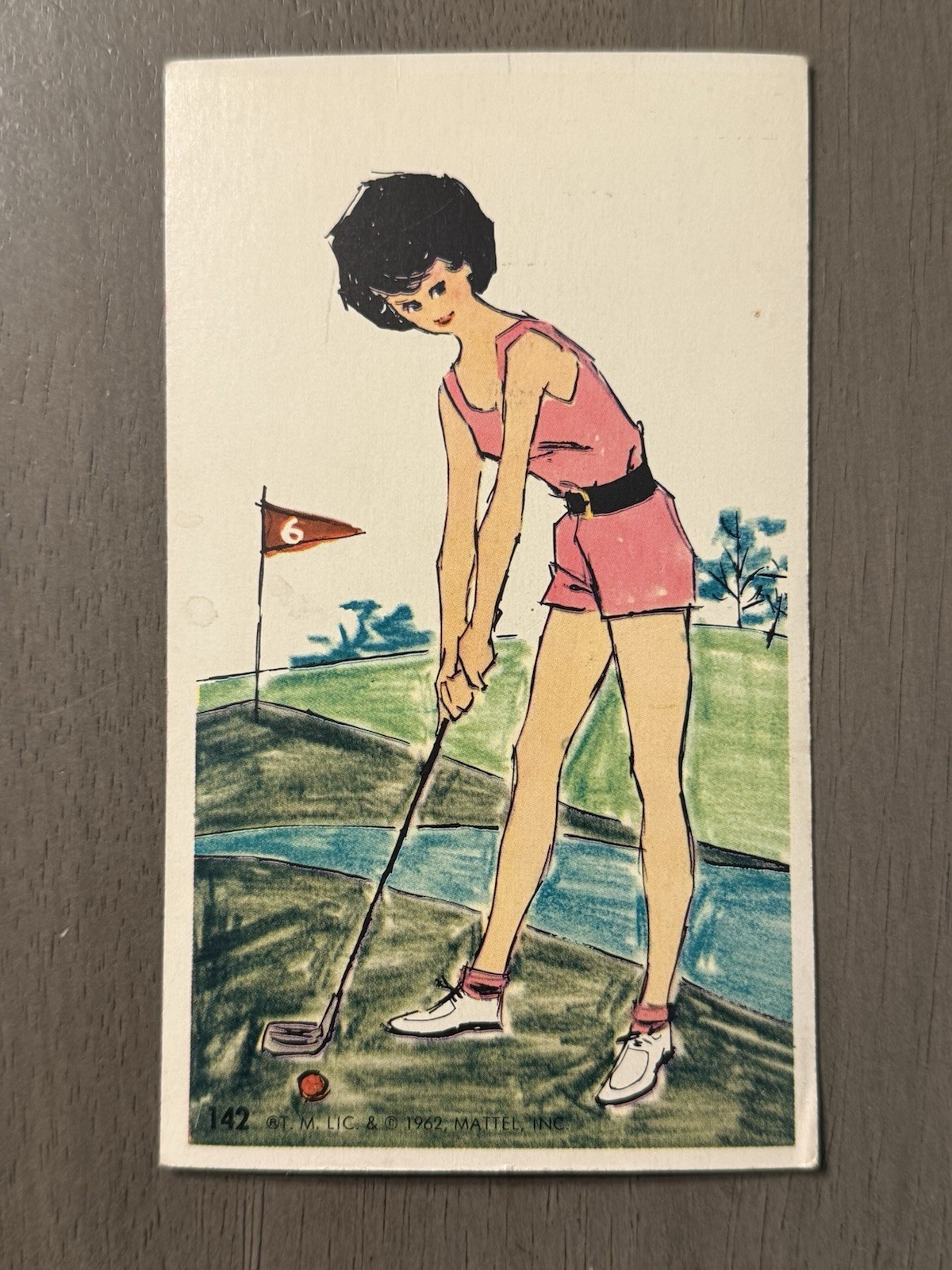 RARE 1962 MATTEL DYNAMIC TOY JUMBO BARBIECARD  #142