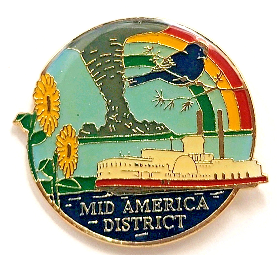 USPS Mid America District Pin Bluebird Sunflower Riverboat Rainbow Tornado JG&A
