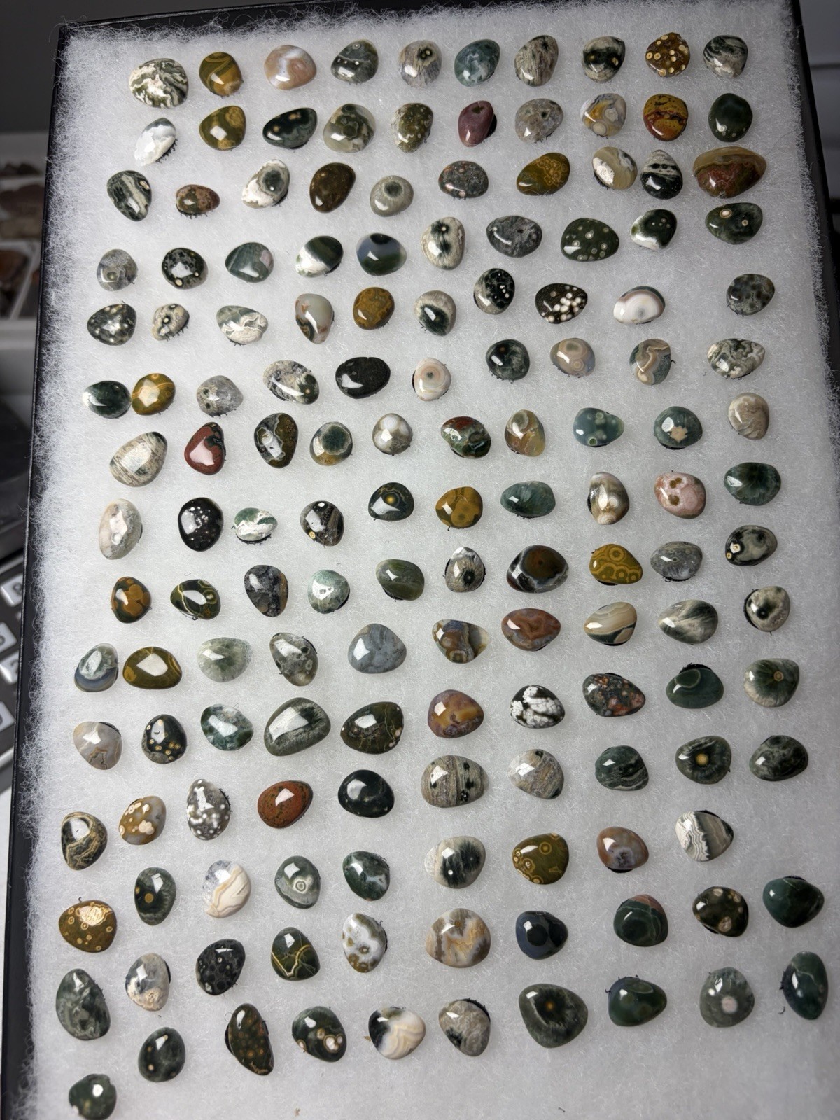 Ocean Jasper Cabs Cabouchons Old Stock Ring Sized Jewelry 150 Pieces lot B 
