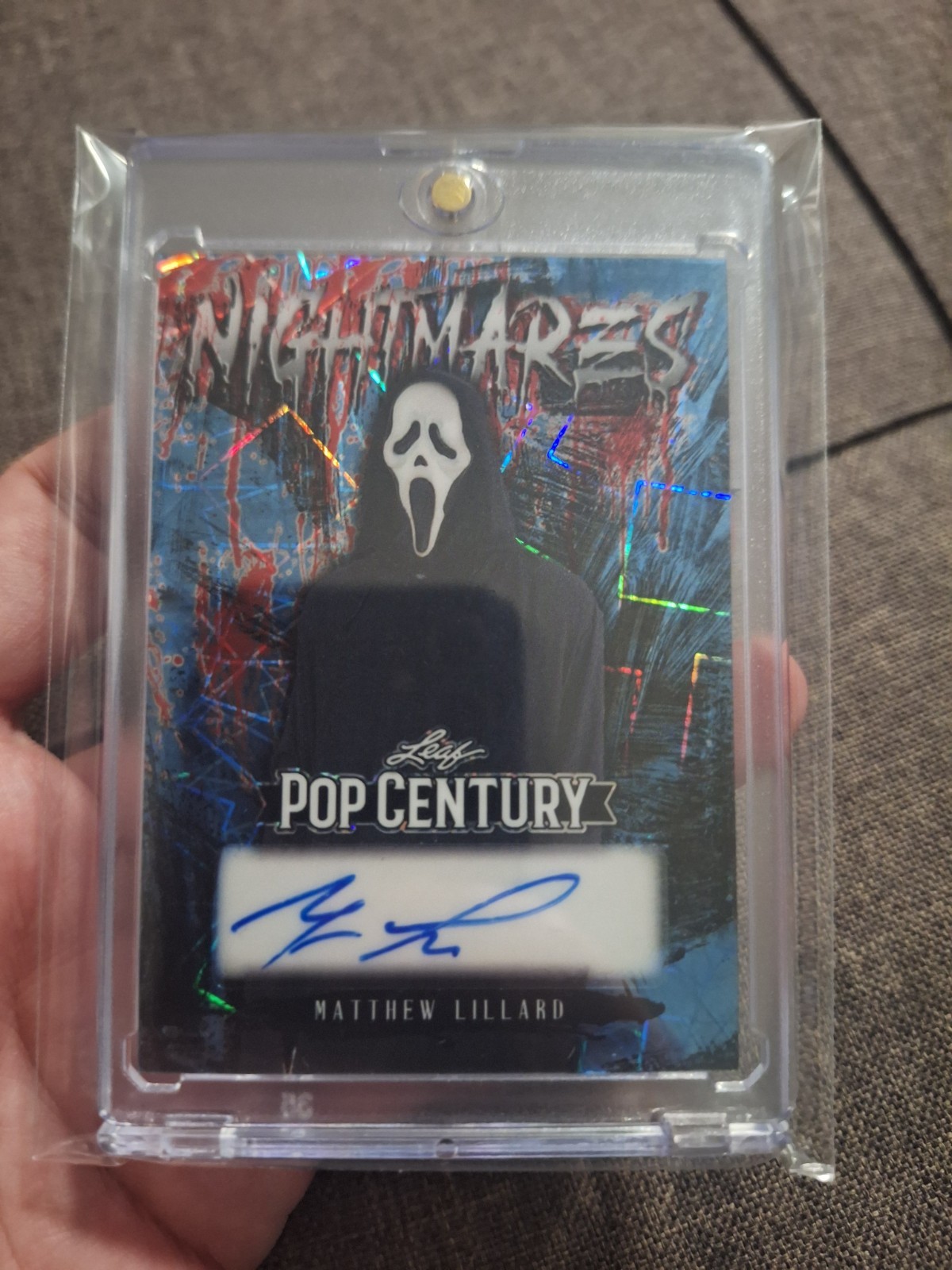 2026 Leaf Pop Century Matthew Lillard Nightmares Auto 1/1 Scream Ghostface Stu