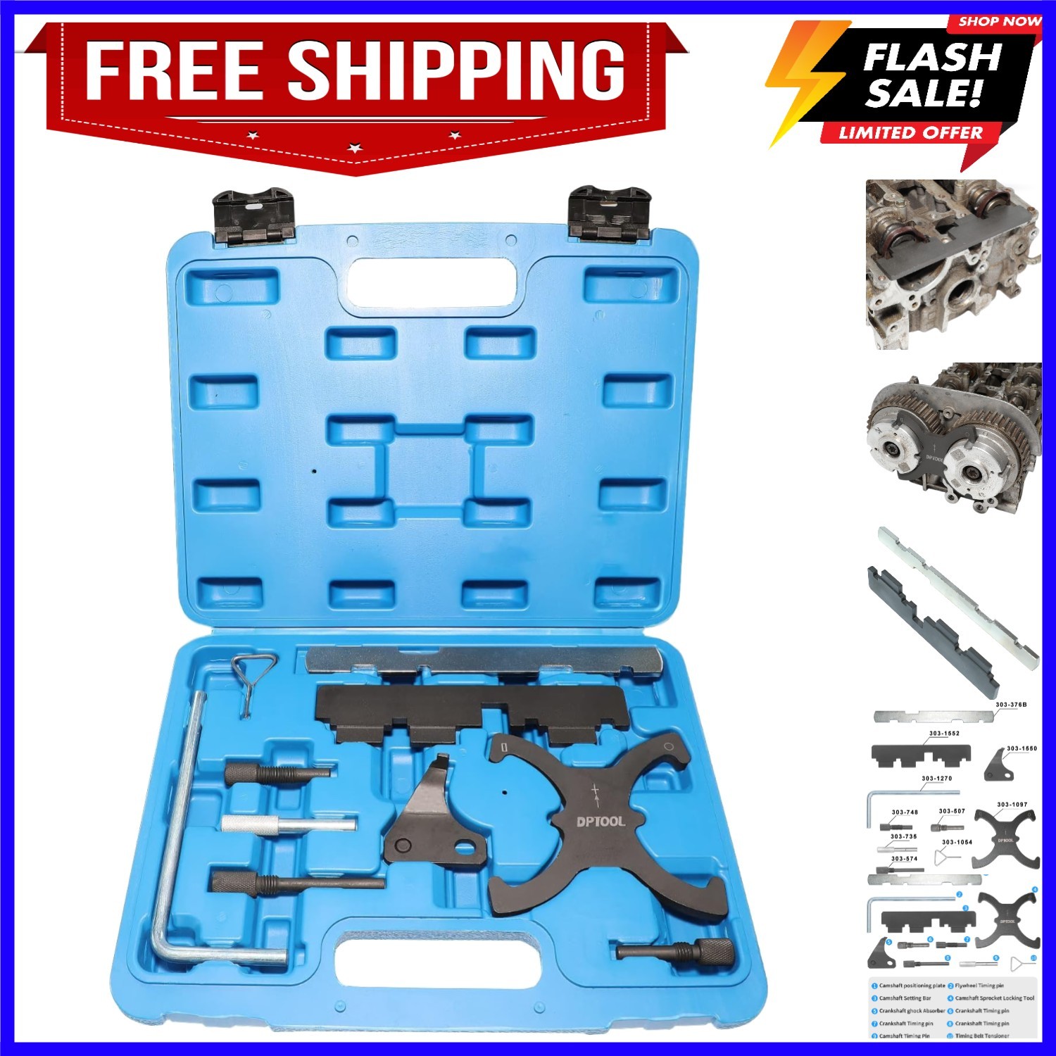 Camshaft Timing Locking Tool Kit Compatible with Ford fusion Escape Focus Fie...