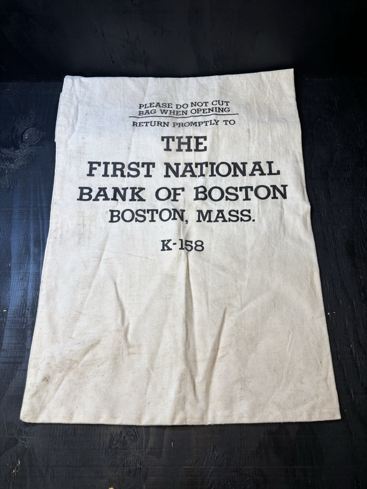 Vintage First National Bank Of Boston Deposit Bag Excellent Condition
