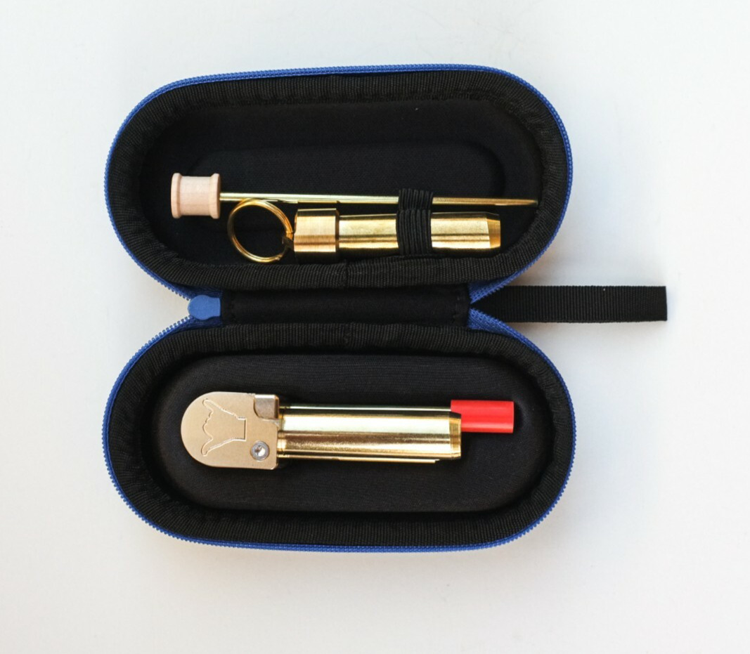 Shaka Brass Smoking Pipe All-in-One Improved Proto Full Accessories Gift Set