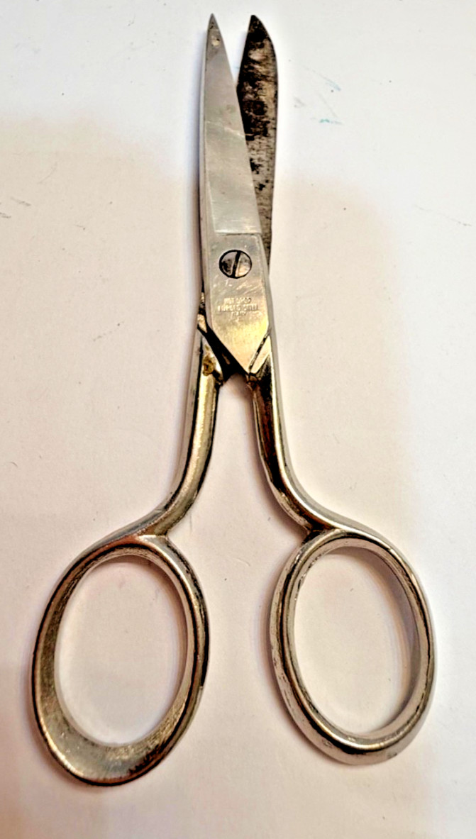 Vintage Italian Hot Drop Forged Steel Sewing Scissors Shears 6\