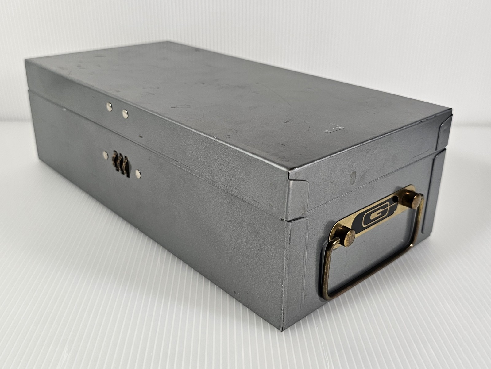 Vintage Durham Metal Lock Box with Combination Lock 