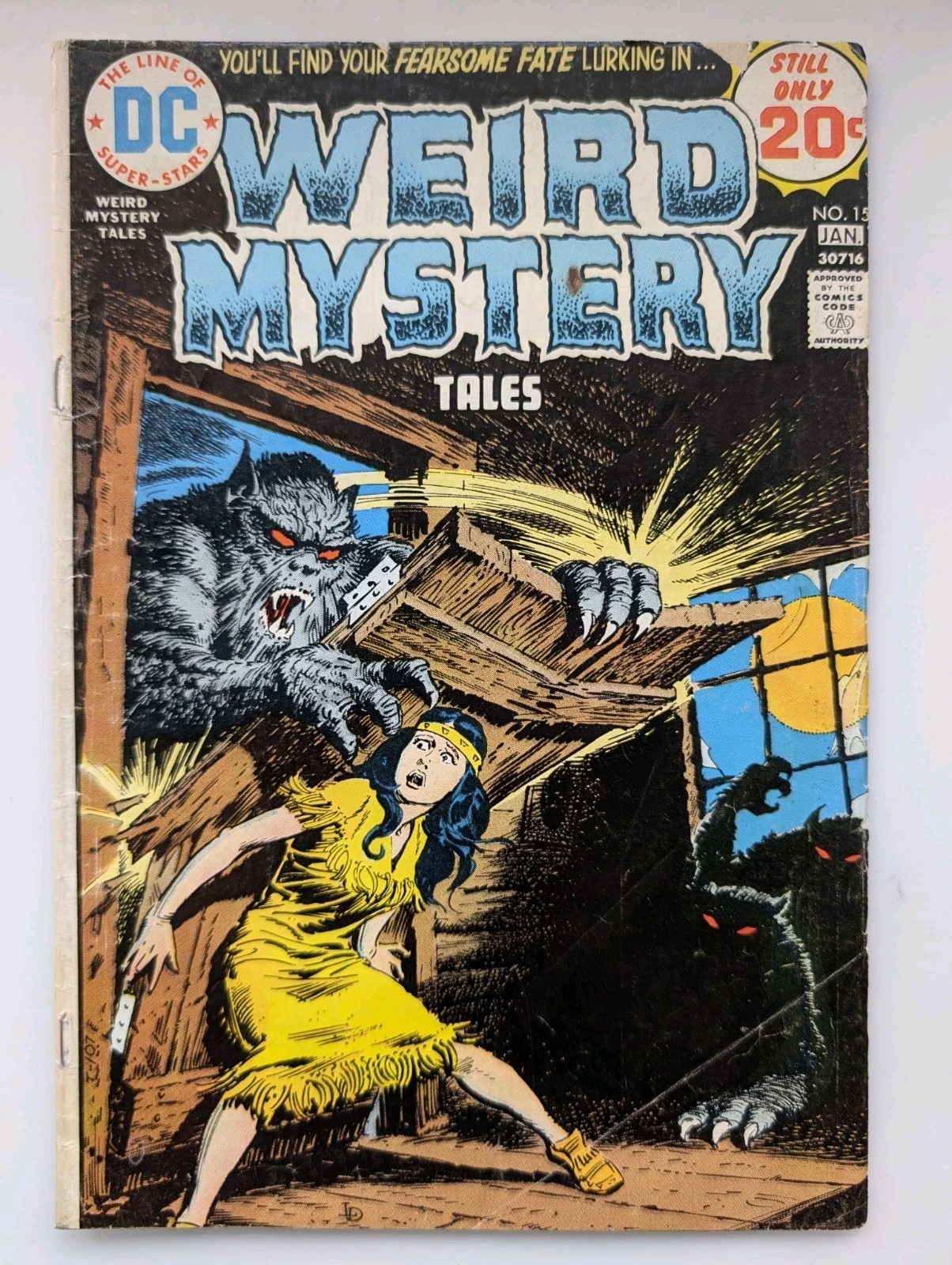 Weird Mystery Tales 15 Dominguez Cover Art DC Horror Bronze Age 1975