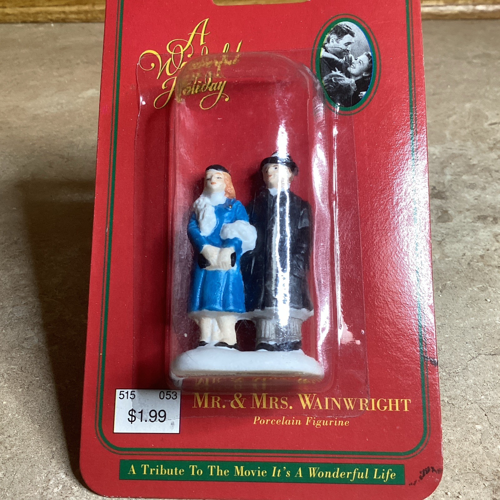 It\'s a Wonderful Life Holiday Village Christmas Figure- Mr+ Mrs Wainwright - NEW