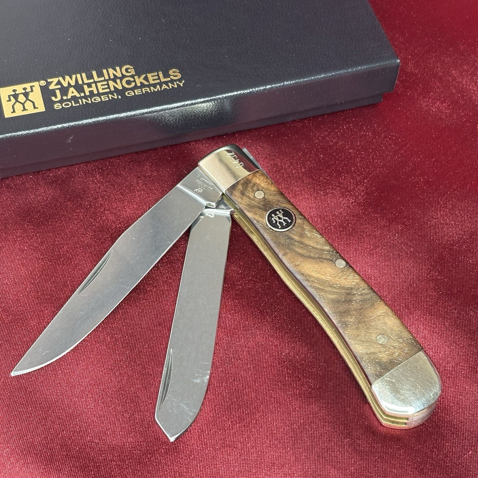 Zwilling JA Henckels HK5 Trapper Pocket Knife Solingen Gunstock Walnut LTD #0452