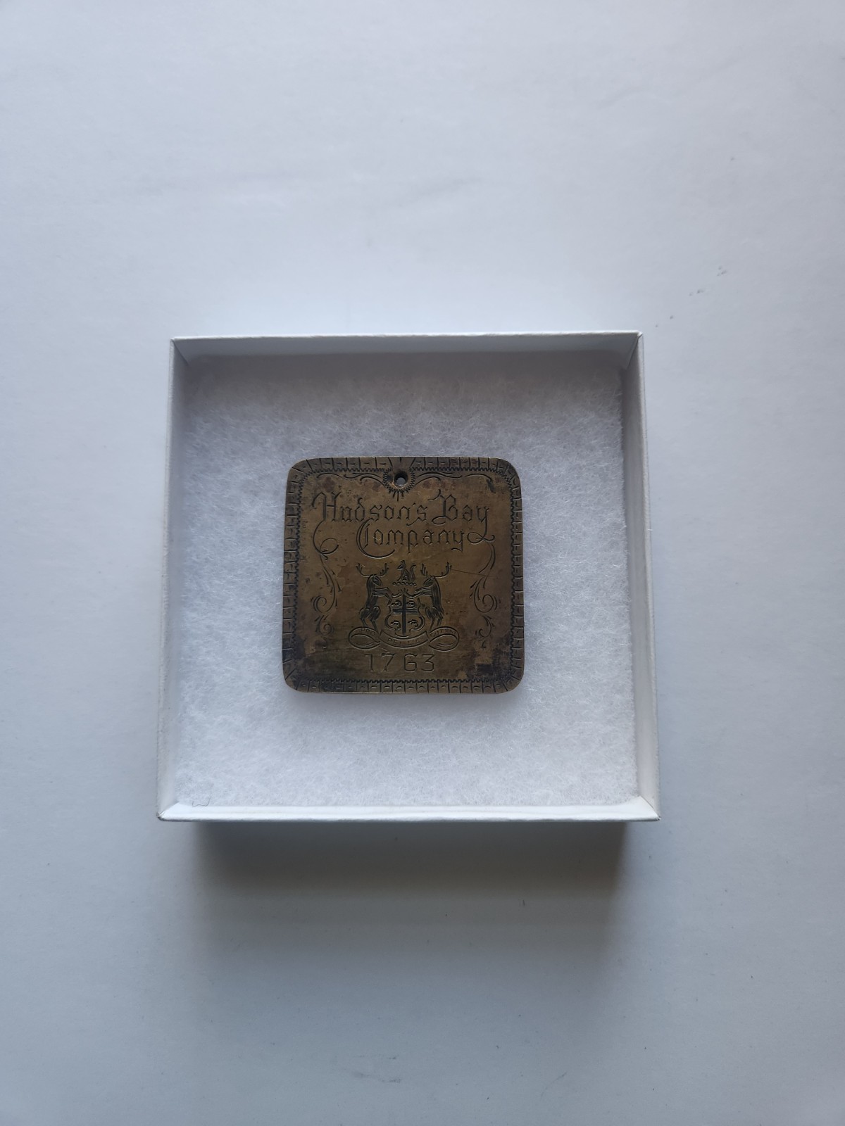 Very Rare 1763 Hudson Bay Company Baleof Beaver Tag