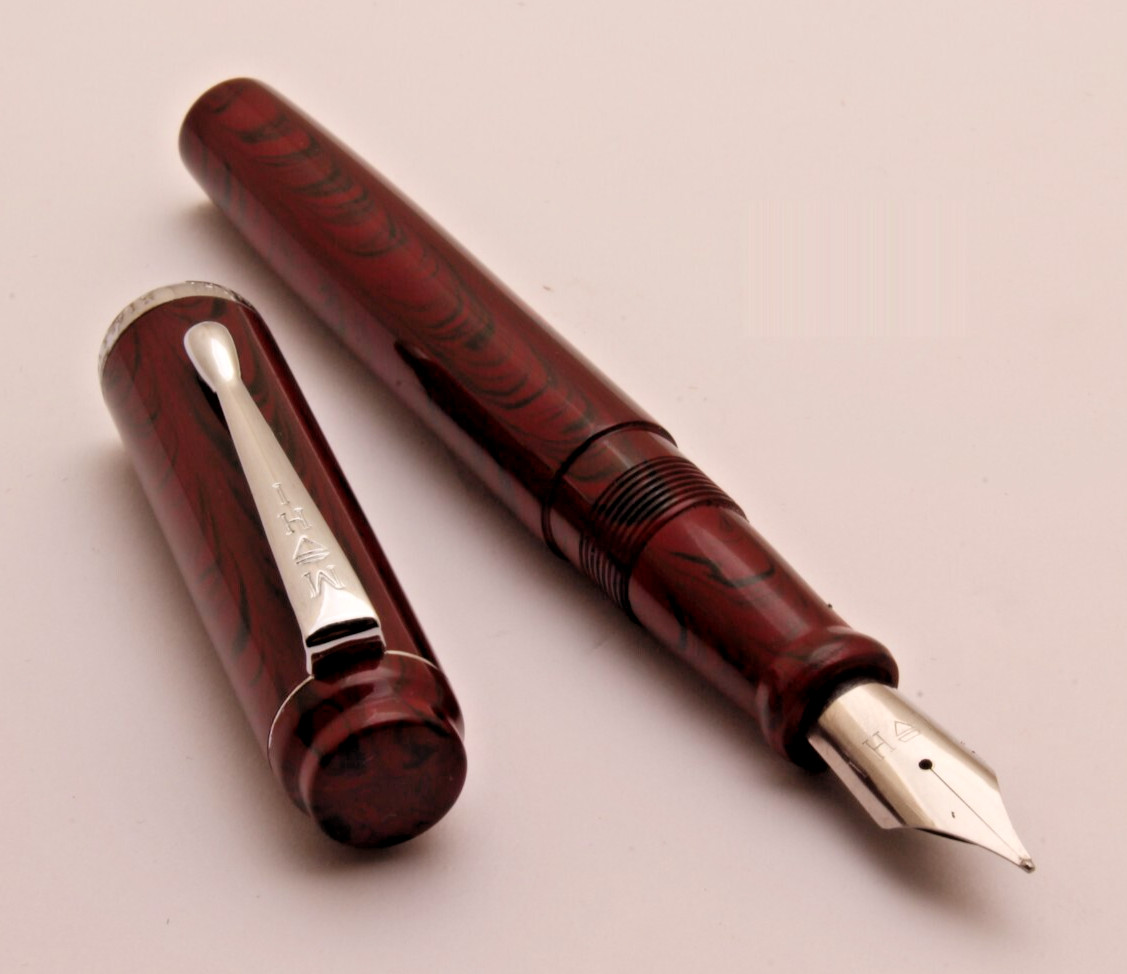 Mohi Stallion Handmade Ebonite Pocket Size Eyedropper Fountain Pen Chrome Trims