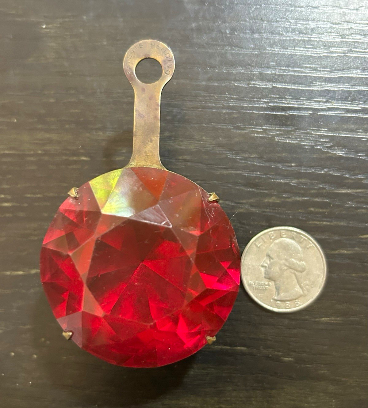 RARE Red Ruby-Colored ANTIQUE NOVA GEM from the 1915 PANAMA PACIFIC EXPOSITION