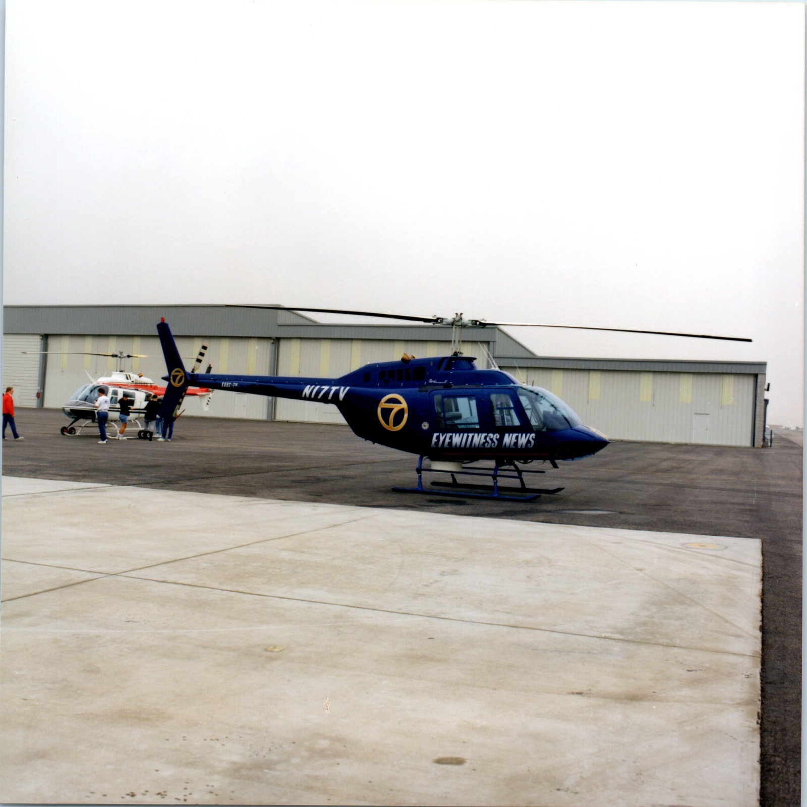 1990s KABC-TV Channel 7 Eyewitness News Bell 206 Helicopter Vintage Photo