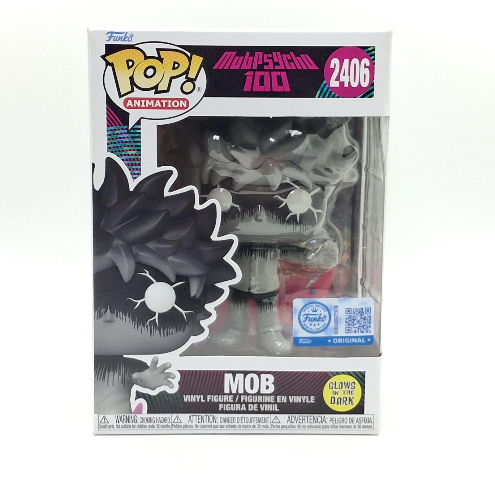 Funko Pop Mob #2406, Mob Psycho 100, GITD, EE Exclusive, Animation