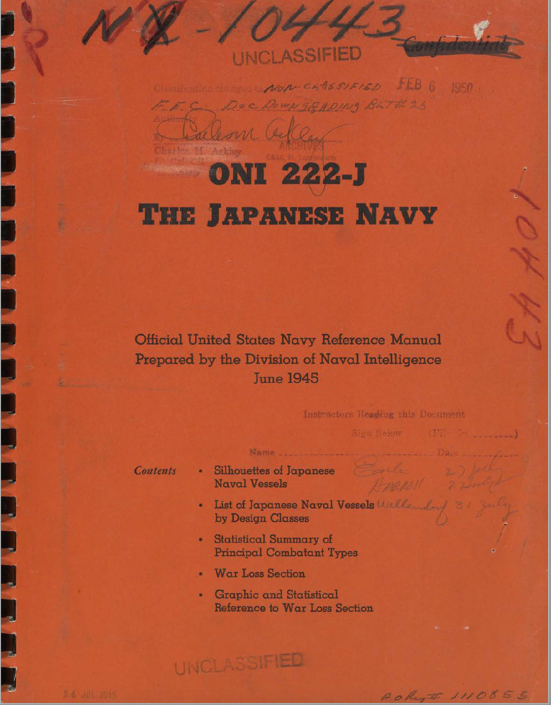 159 Page U.S. ONI 222-J Japanese Navy: Official Reference Pictorial Manual on CD