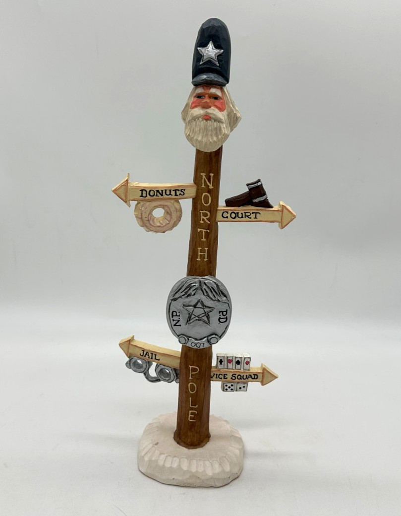 RARE VTG Paul Bolinger Santa Claus N.P.P.D. North Pole Christmas Police 15
