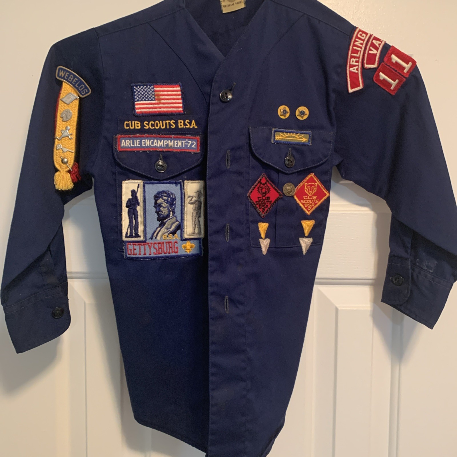 Vtg 1970s BSA Cub Scout Shirt 