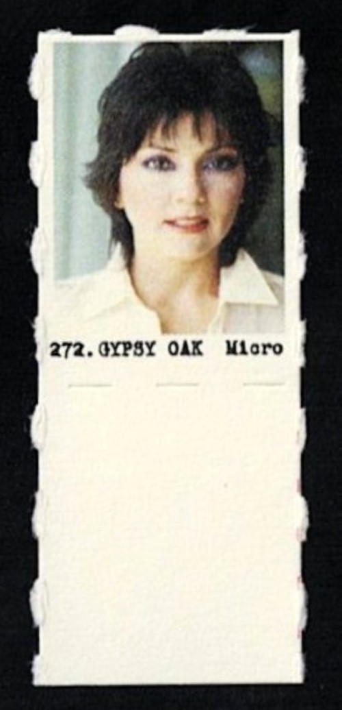 JOYCE DEWITT - Rare Uncut Tab MICRO ARTIST Card - JANET WOOD * THREE'S COMPANY