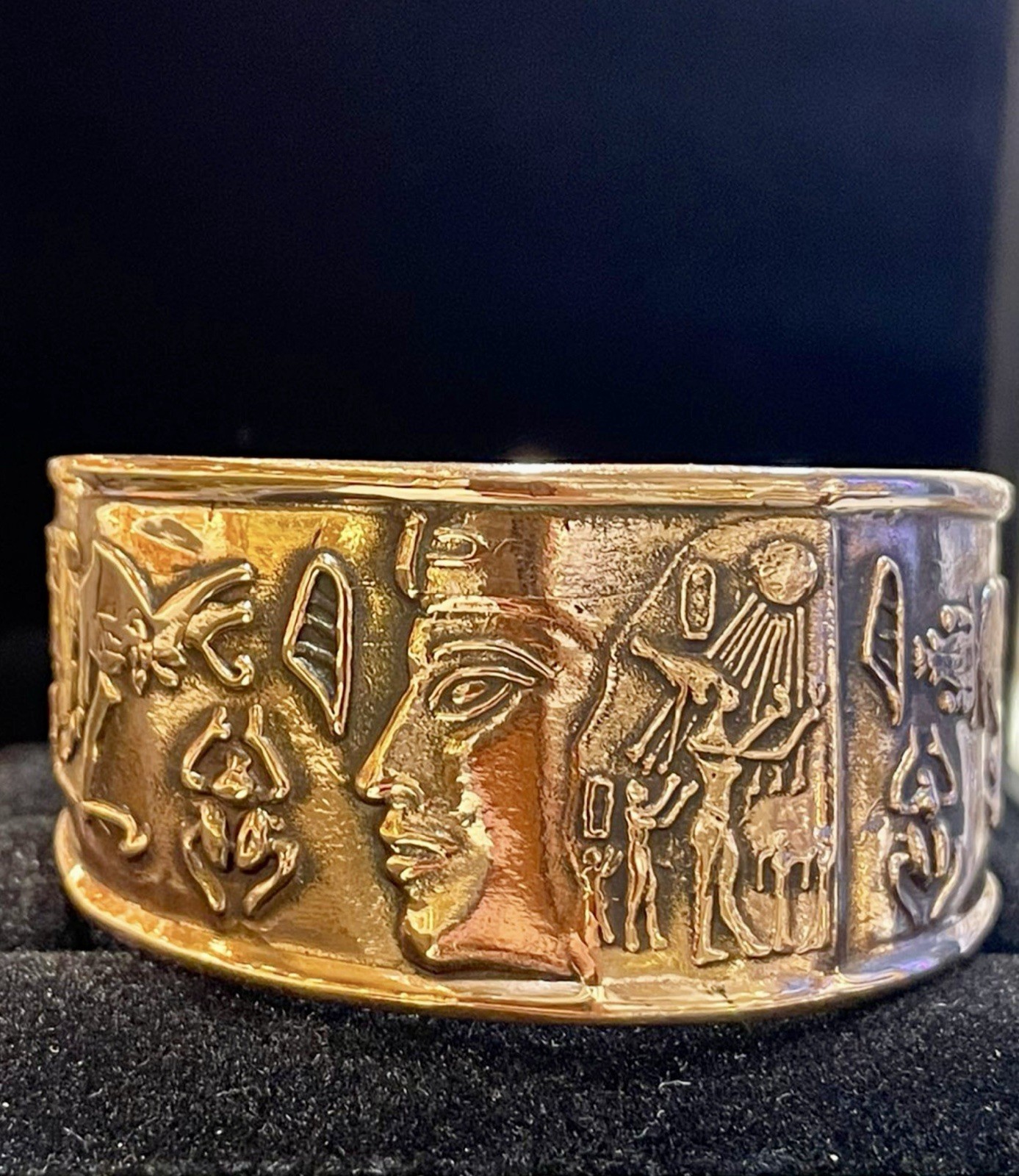 Egyptian Handmade Copper Bracelet, Antique Style Unique Collectible