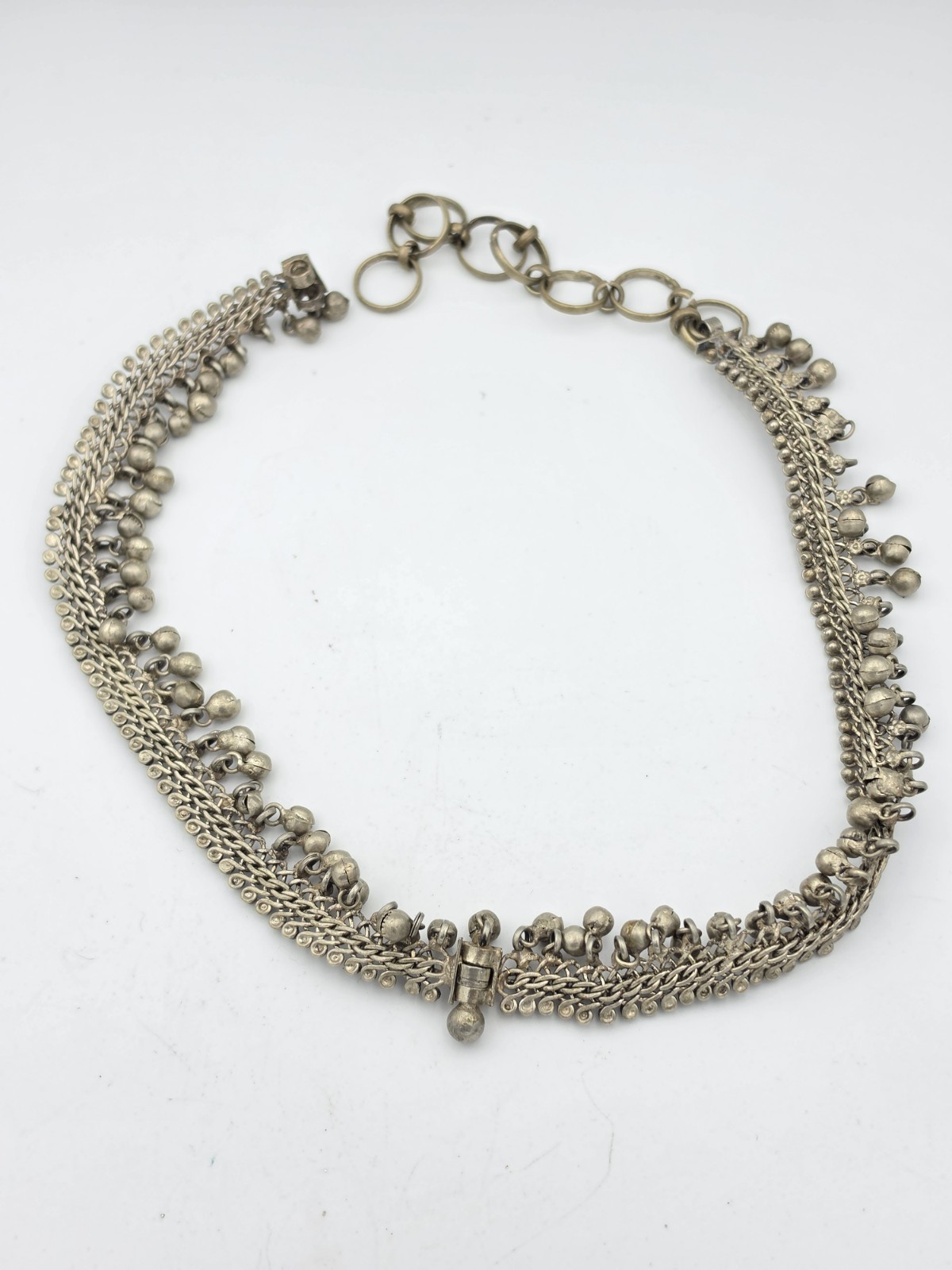 Vintage Indian Tribal Ghungroo Bell Waist Belt Kamarbandh Body Jewelry 22.5in