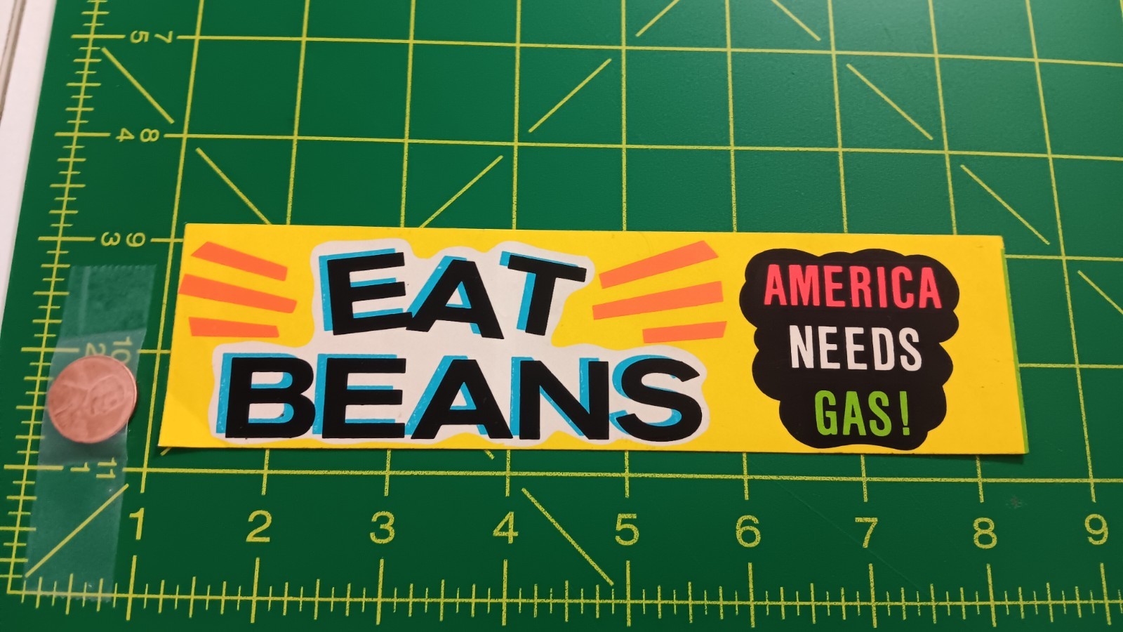 VINTAGE EAT BEANS Sticker / Decal  OLD STOCK ORIGINAL