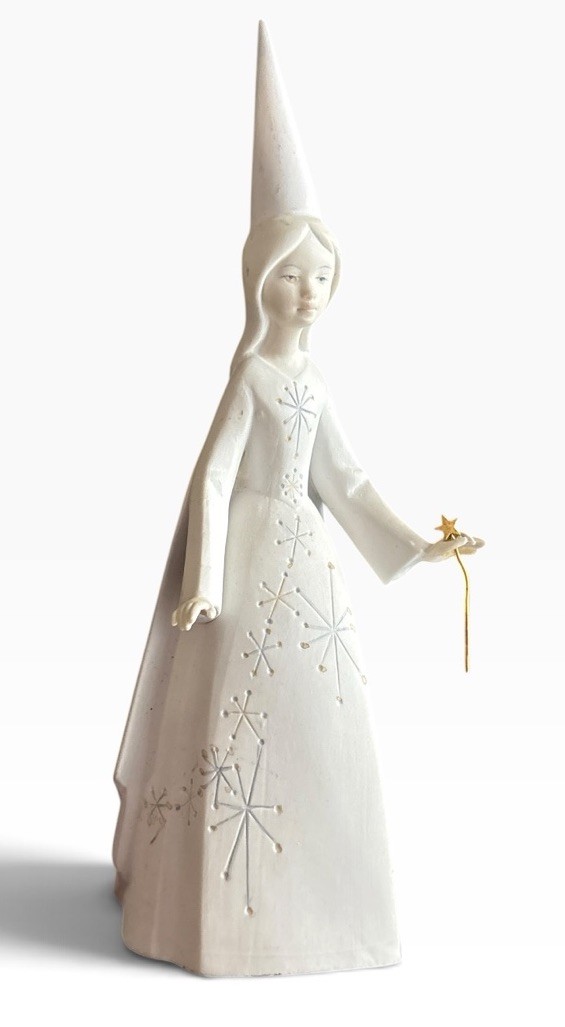 VtG Ardalt Lenwile China Fairy Godmother Wand Figurine 6241 1950s White Decor
