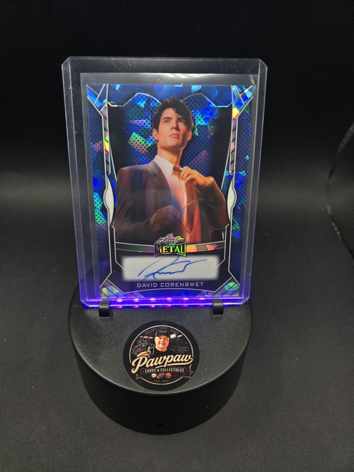David Corenswet 2025 Leaf Metal Auto  Superman Blue Prismatic Autograph