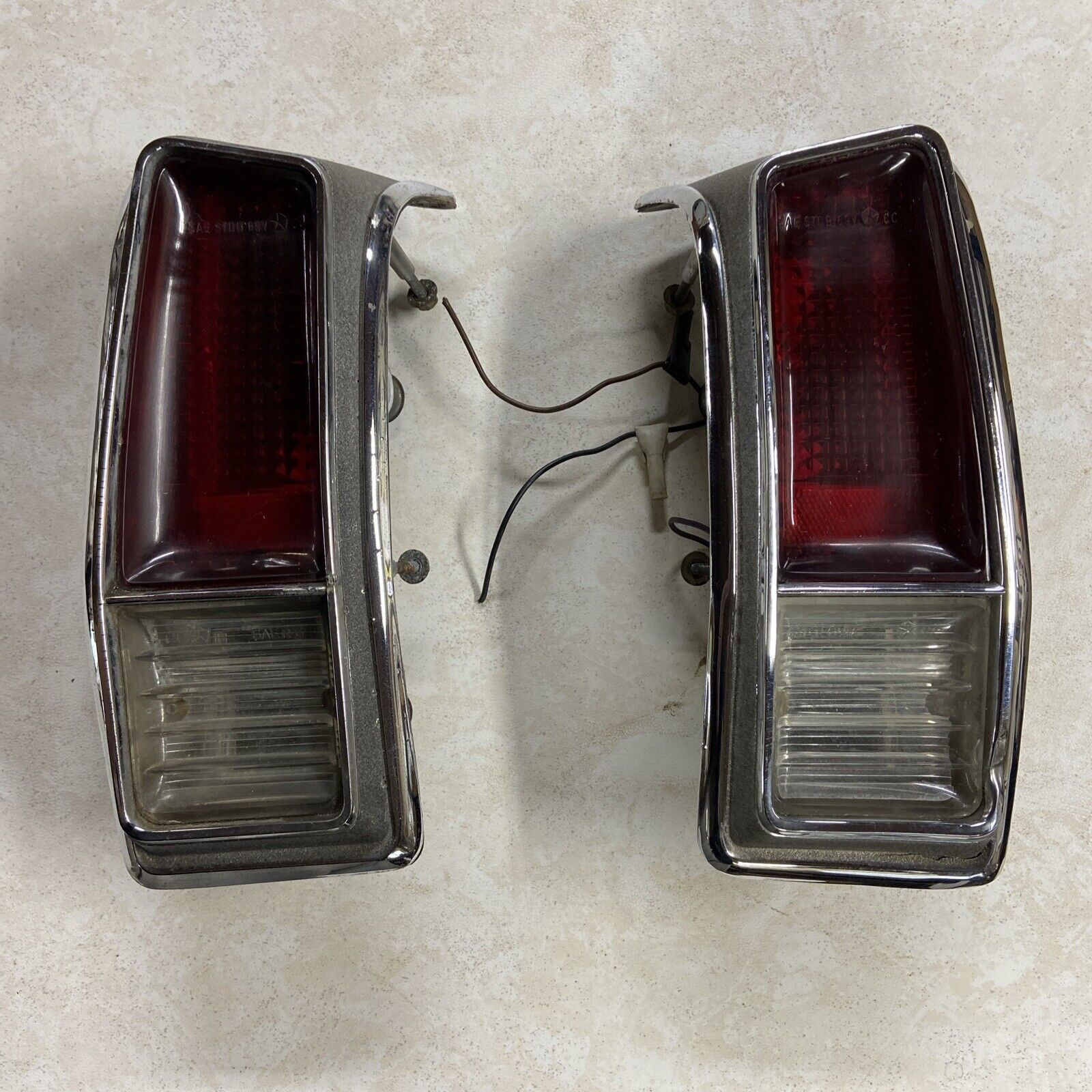 1969 Plymouth Valiant Left & Right Rear Tail Light Assemblies-OEM-(One Pair)