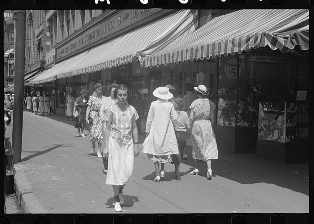Street scene Manchester New Hampshire 1930s Historic Old Photo 3