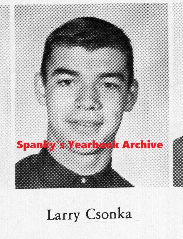 1960s LARRY CSONKA High School Yearbook ~ Dolphins Super Bowl MVP ~ 5x Pro Bowl+