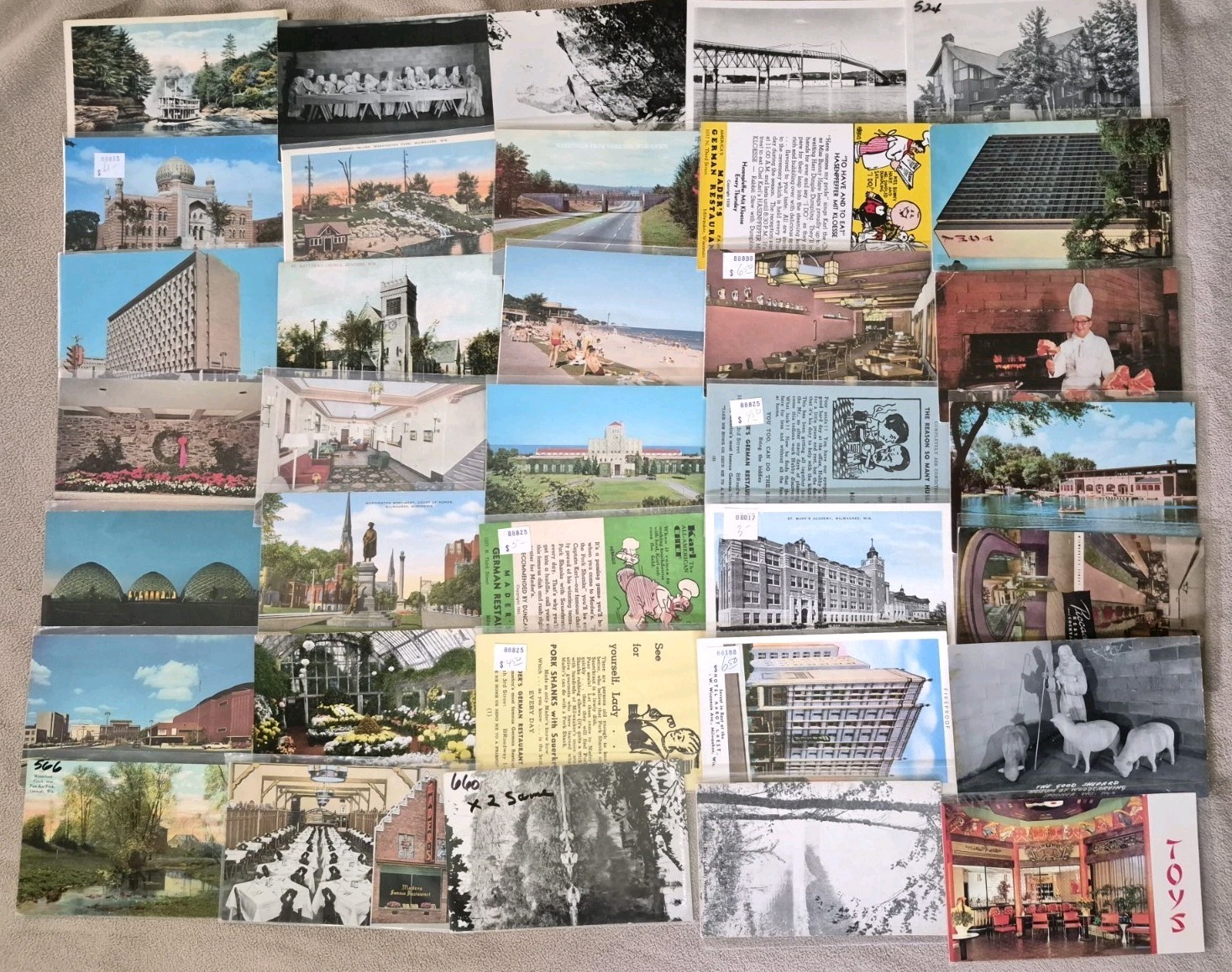 WI WISCONSIN POSTCARD LOT of 35 Cards Unused Unposted